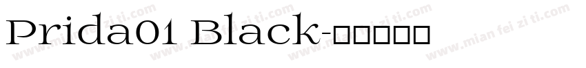 Prida01 Black字体转换